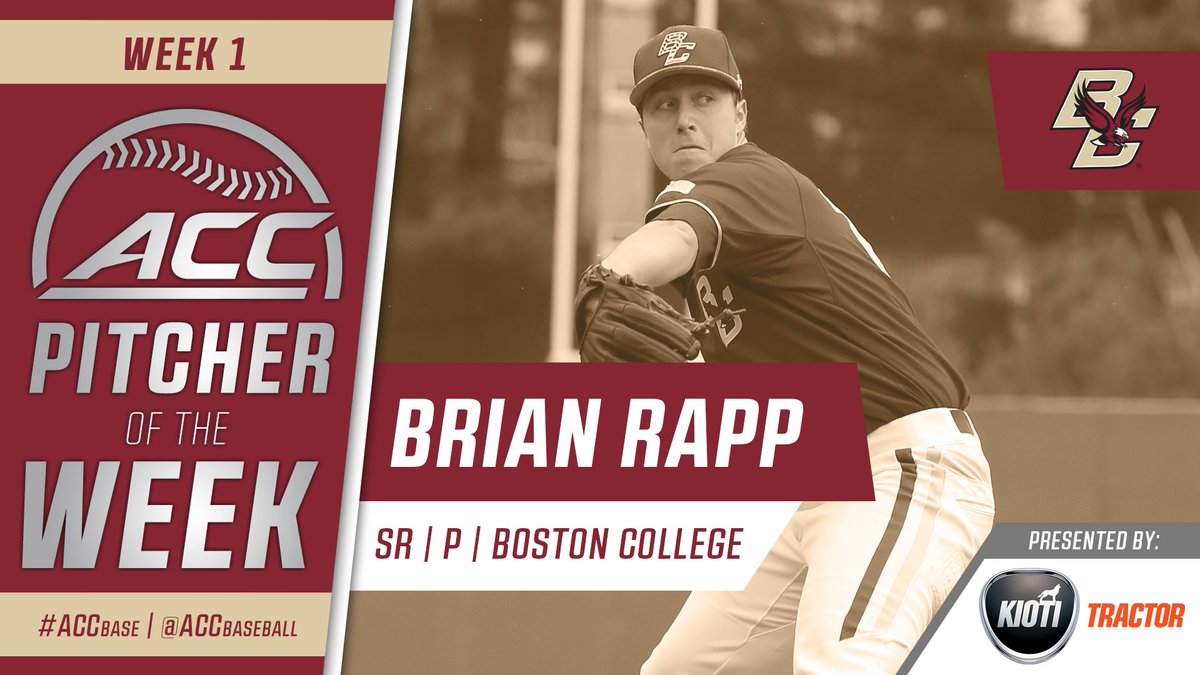 .<a href="/BCBirdBall/">Boston College Baseball</a>'s Brian Rapp threw 6.0 innings without allowing a hit while striking out a career-high 10 batters: theacc.co/base18potw0219