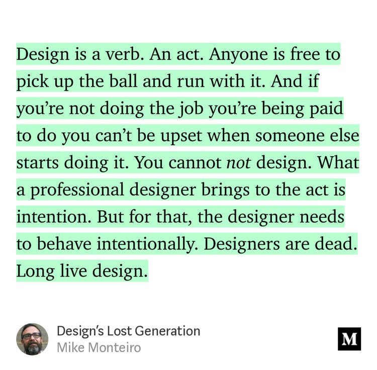 “Design’s Lost Generation” — <a href="/monteiro/">Mike Monteiro, cisgender male</a> medium.com/@monteiro/desi…