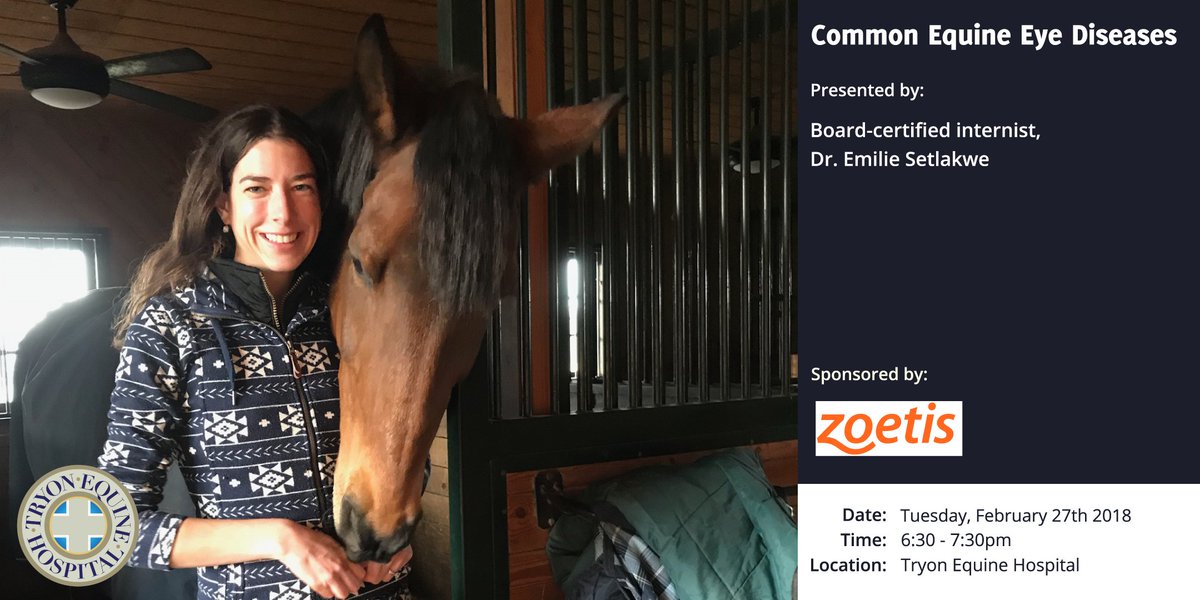 TryonEquine's tweet image. Upcoming Tryon Equine Seminar Talk 2/27 Dr Setlakwe will be discussing Common Equine Eye Diseases! RSVP on our event page - goo.gl/TKwNZK