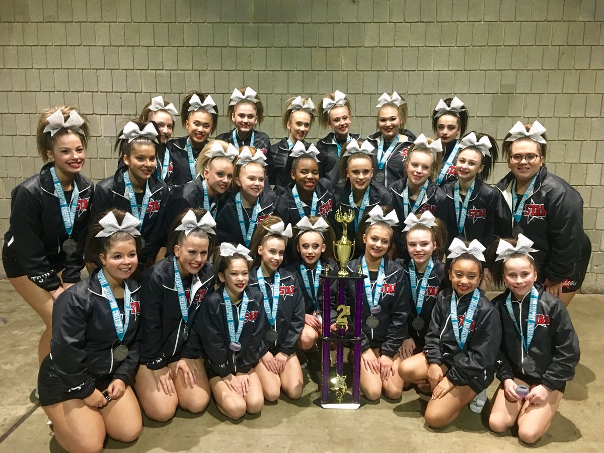 STAR_SrOnyx's tweet photo. Onyx had an AMAZING wknd at Cheersport! 1st place after day1 and finished in 2nd place out of 12 of some of the best teams in the country!⭐️ https://t.co/OHZ6WPgyck