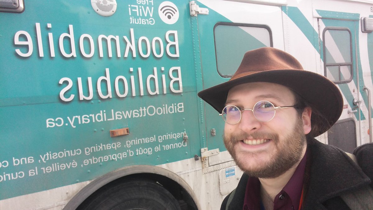 TealePB's tweet photo. Enjoying a little #Winterlude2018 after a fantastic #Ottawa2018 convention and a discovered the @OttBkMobileBus bookmobile! I love it! 📘📕📚📖 #Placemaking #library https://t.co/BceUyICBZ6