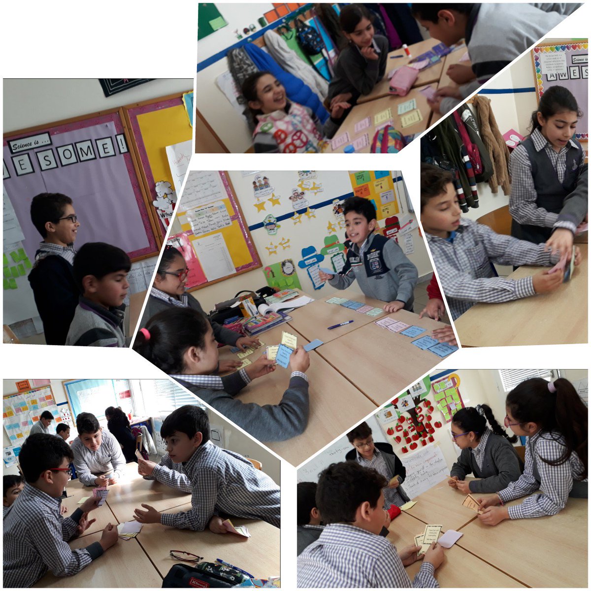 NElakhdar's tweet photo. Grade 5 students enjoyed playing with #decimalnumbers #playingcards @DawhaHighSchool https://t.co/d4UKqulg4J