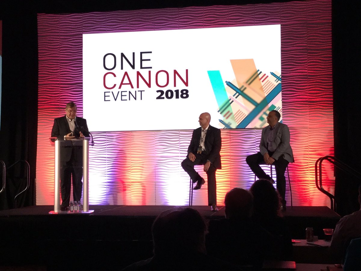 PIConnects's tweet photo. At the #OneCanon event last week, industry press and analysts had the chance to talk with @CanonUSA and @Canon_Solutions executives, customers and partners, hear about upcoming Canon technology introductions and get an update on Canon's market growth. https://t.co/zgvuz1pCn8 https://t.co/yu08jkU4dA