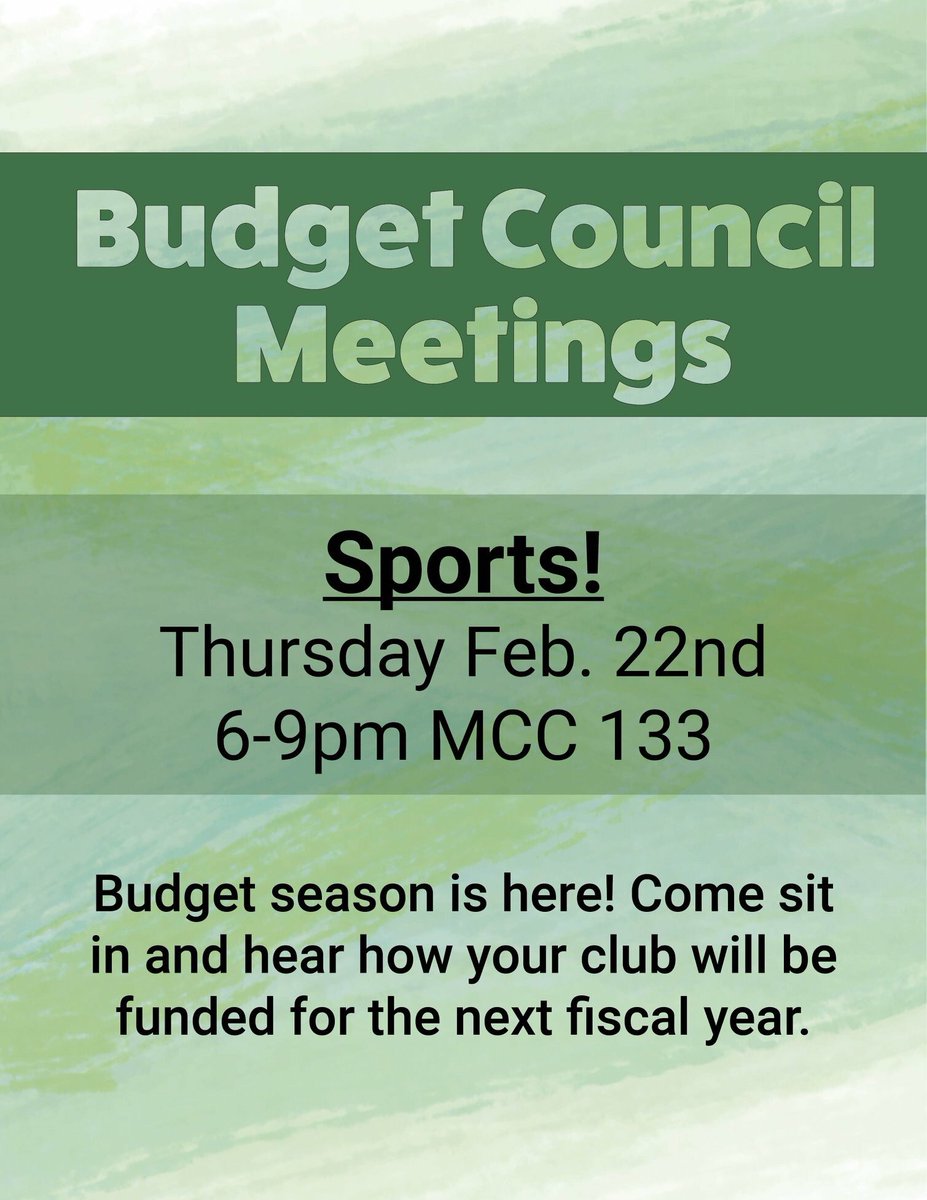OzSenate's tweet photo. Join the SA budget council this Thursday to hear the discussion on club sports funding for next year. All students have the right to be there and to be informed! https://t.co/rqnEi3UCoQ