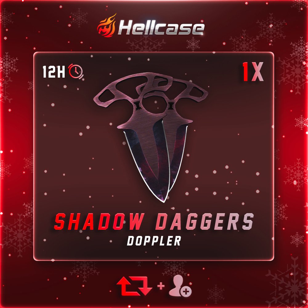 hellcasecom's tweet image. ❄️Shadow Daggers Doppler #Giveaway:
 ❗️ GET MONEY FOR FREE: goo.gl/r8YLXK
⛄️ Like + RT + Follow us
⛄️ Paste your profile URL

🏆Winner in 12 hours!