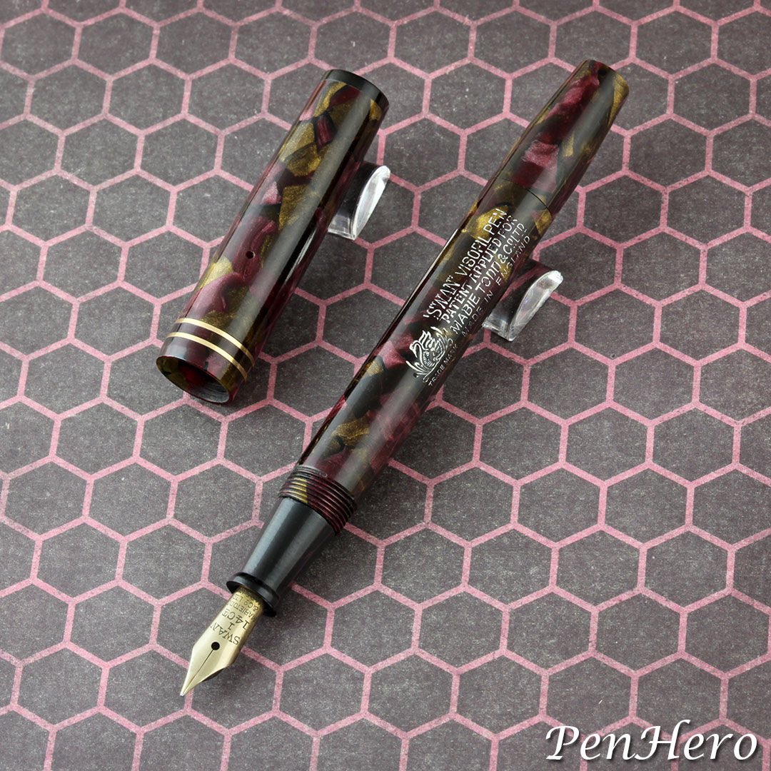 PenHero's tweet photo. Mabie Todd Swan Visofil 'V' Series V112 / 59 Italian Marble c. 1936
#pencollecting #fountainpen #mabietodd #swan #swanpen #visofil #italianmarble https://t.co/L9BrMmRiaO