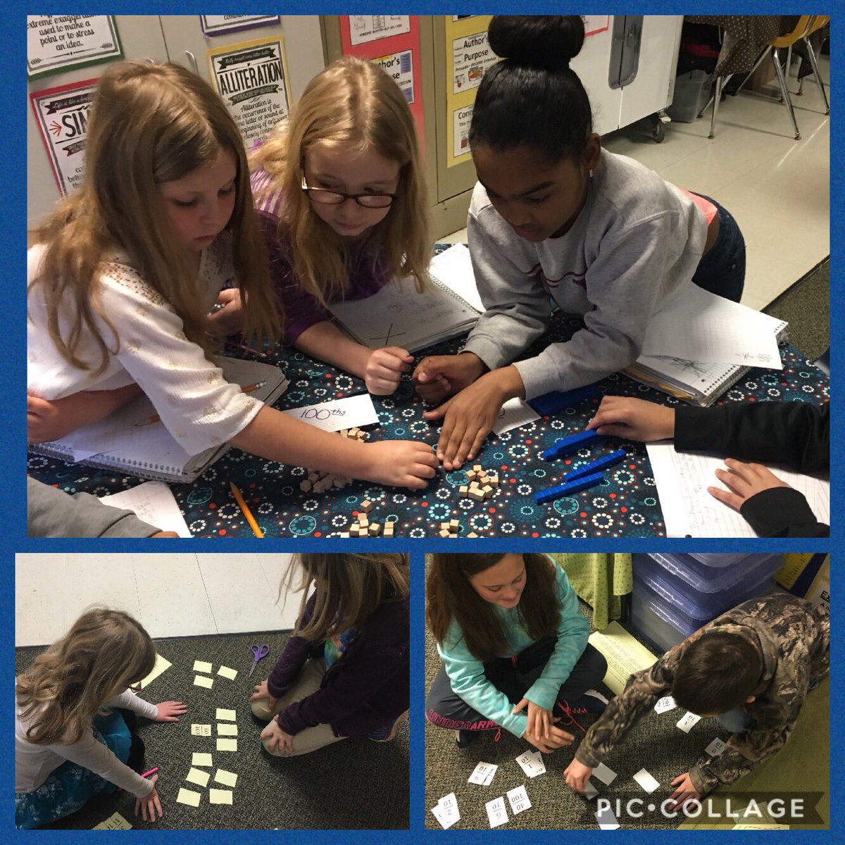 HollyThomas2218's tweet photo. Learning about denominators of 10 and 100 in math class today :)            #ignitelearningBCPS  @ves_tigers https://t.co/WeNv9nZMD8