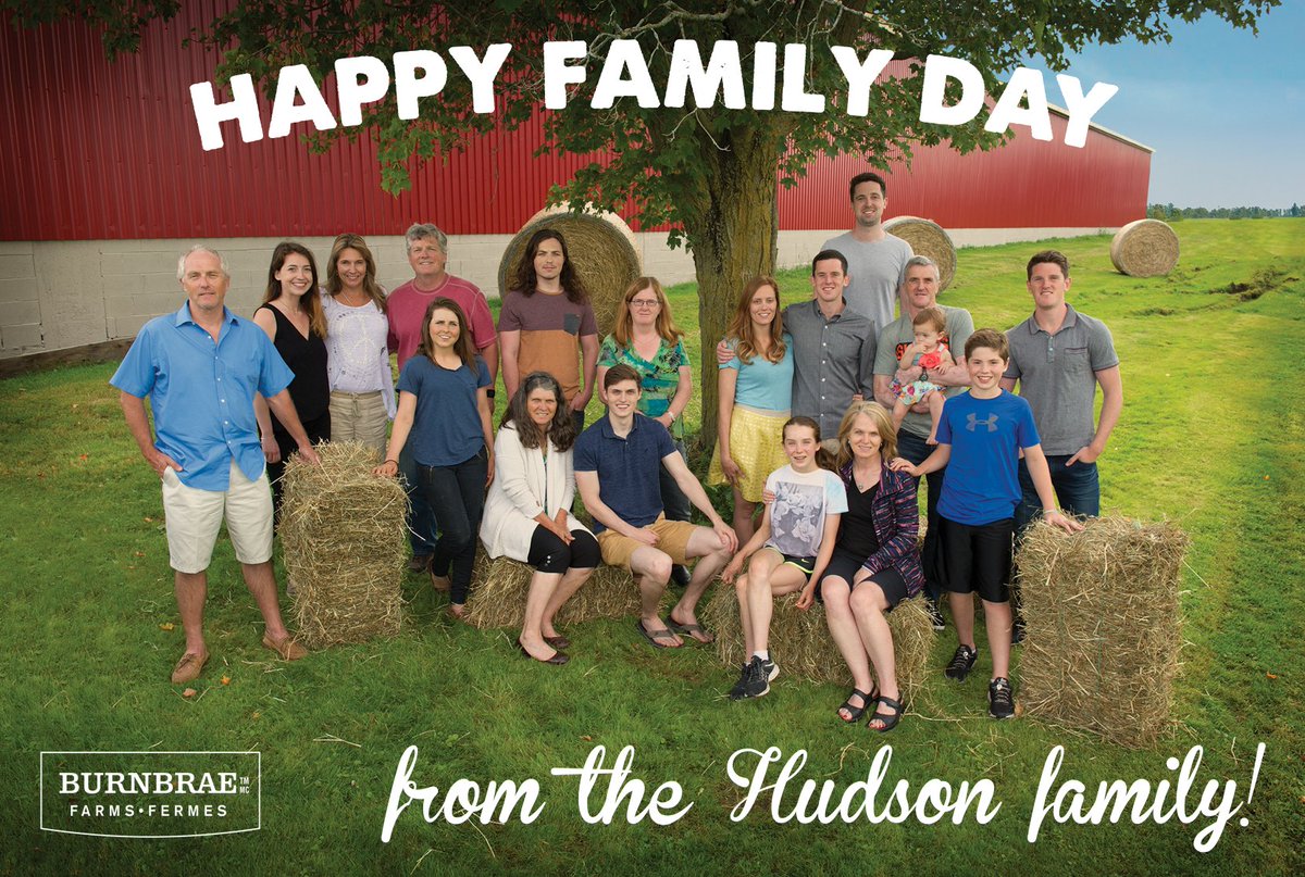 BurnbraeFarms's tweet photo. Happy #FamilyDay from the Hudson Family &amp; Burnbrae Farms! Did you know that Burnbrae Farms is a 5th generation Canadian, family owned and operated company? Learn more here: https://t.co/RiJ8aqRwkM https://t.co/gnLARYtSjM