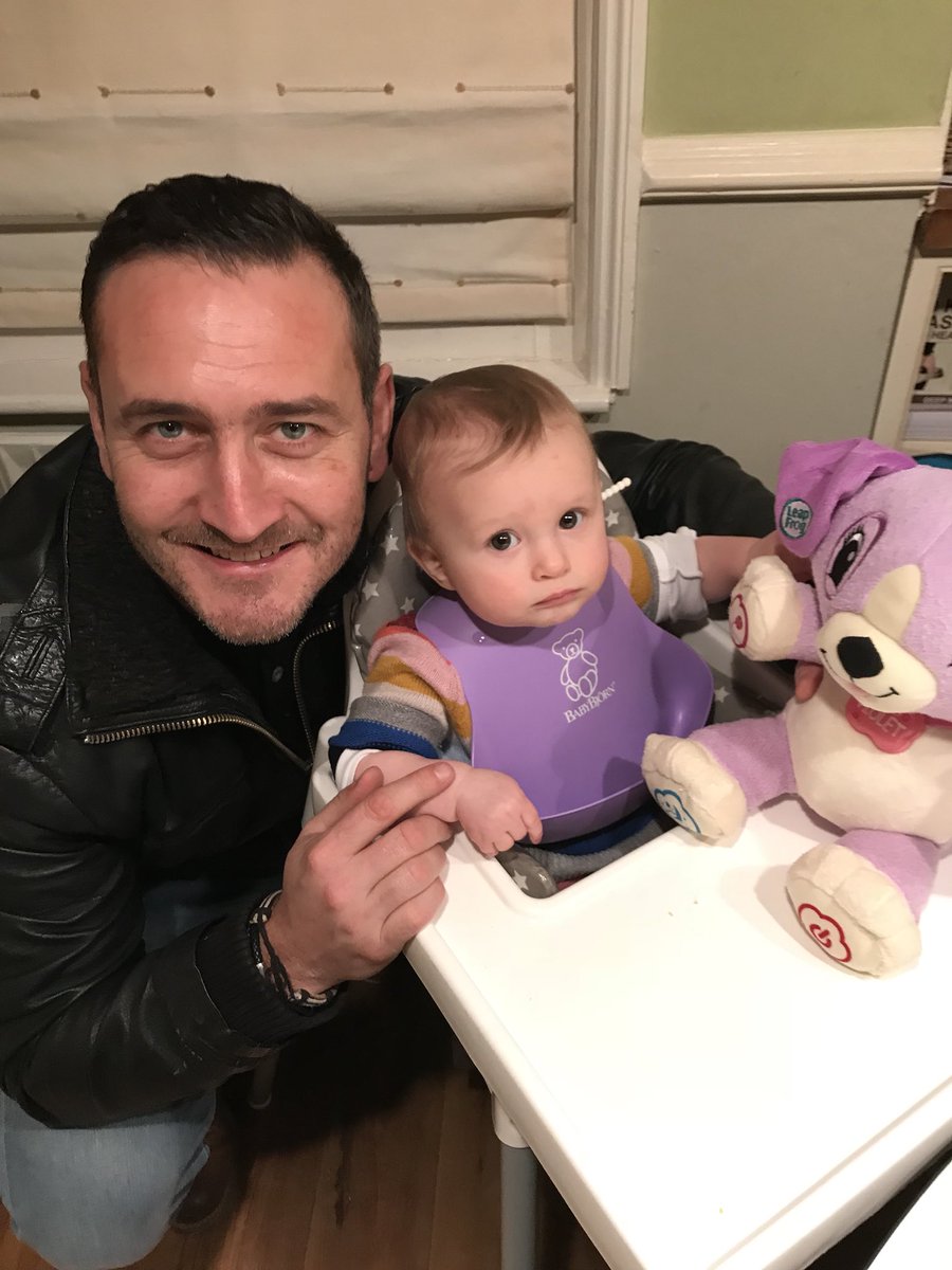 jqedwards's tweet photo. Look who came for daddy’s birthday! Godfather Will! (Scarlett loves him really 😂) @Mellor76 #crackingweekend https://t.co/wfBqUUPbf3