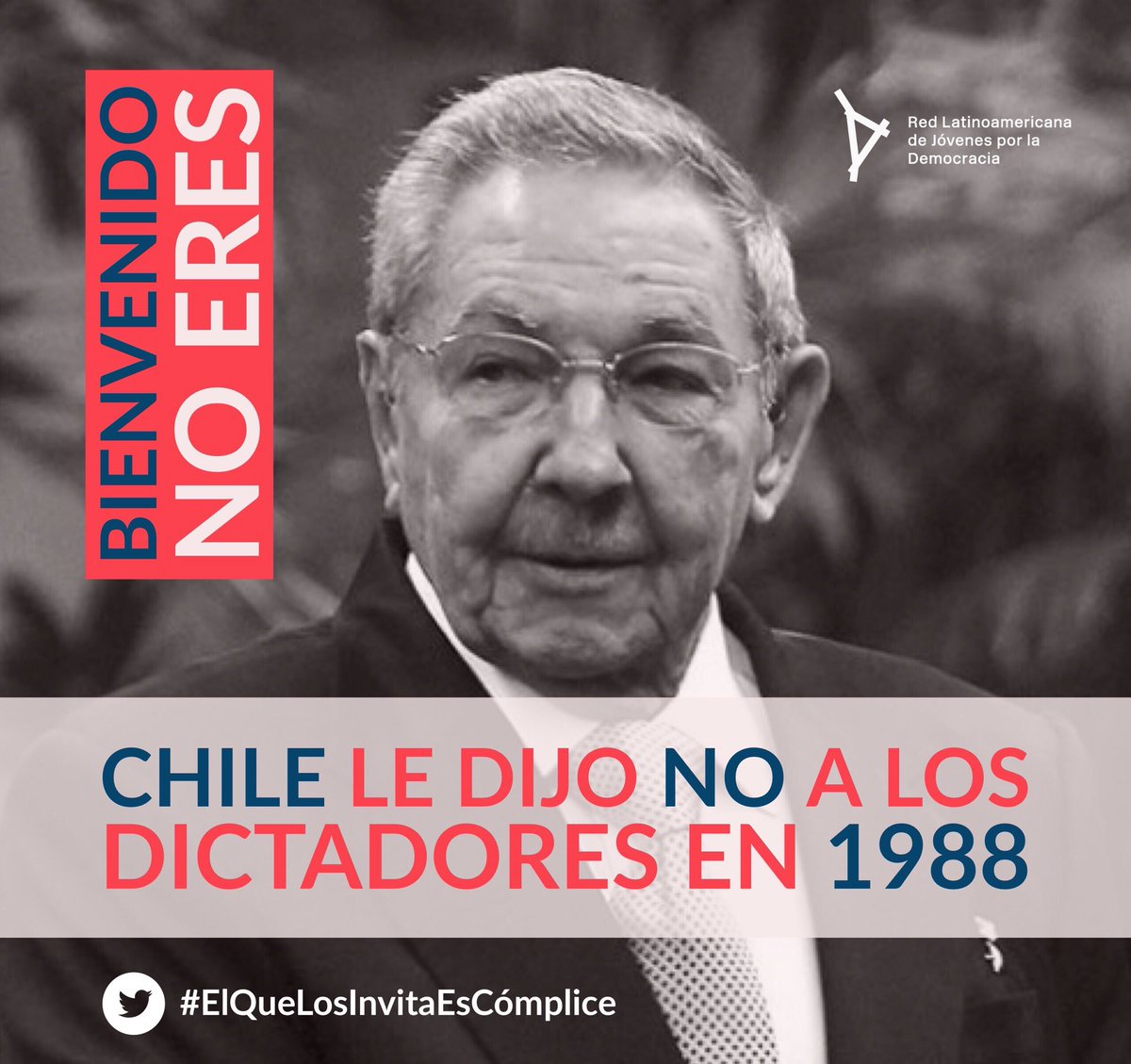 📌 Súmate a la campaña pidiéndole al Gobierno de Chile 🇨🇱 que retire las invitaciones a Nicolás Maduro 👨🏻 y Raúl Castro 👴🏻 al cambio de mando presidencial

#ElQueLosInvitaEsCómplice
