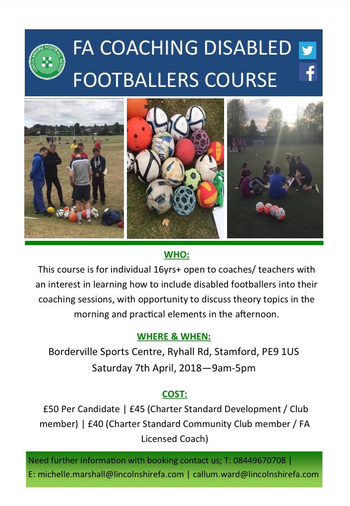 NFAMichelle's tweet photo. Want more information about our next FA Coaching Disabled Footballers Course❓
Visit
🔗 https://t.co/wAMr0NMmAz or check out our information flyer below ⬇️
#InclusiveFootball ⚽️📚 https://t.co/n84IoYmvp9