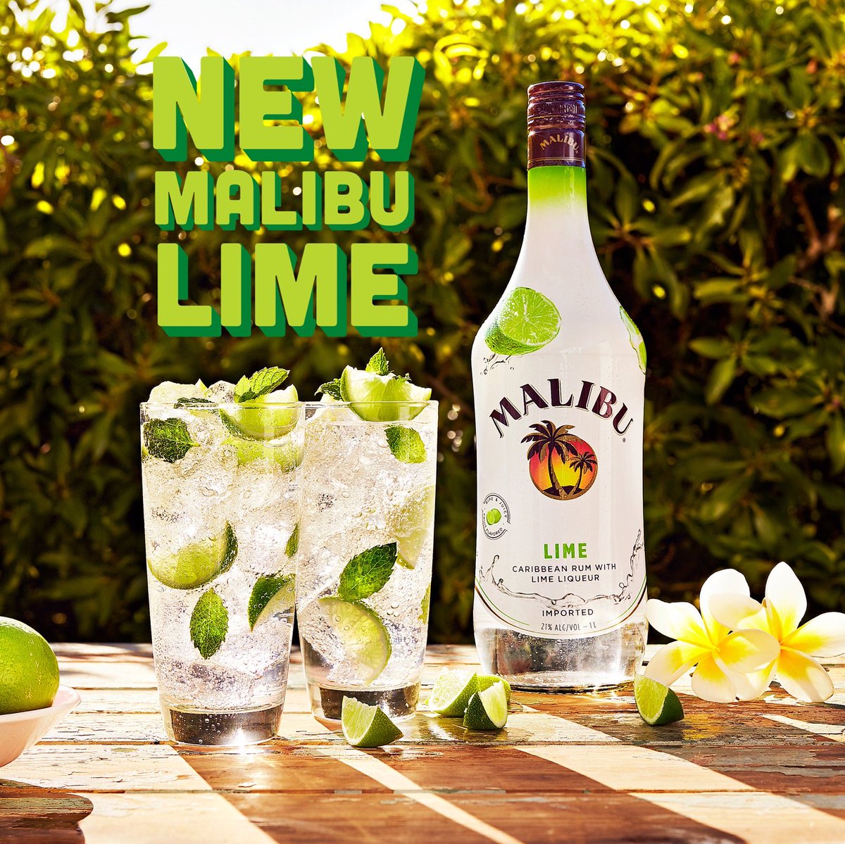 MalibuDrinksUS's tweet photo. Have the lime of your life with new #MalibuLime!

Try the new Malibu Lime Mojito
2 parts Malibu Lime
¾ part fresh lime juice
½ part sugar
3 parts soda
Lightly muddle mint leaves with sugar in highball glass. Garnish with mint sprig.

More recipes here: https://t.co/hj5OXqNzSl https://t.co/zn5KnNH0CD