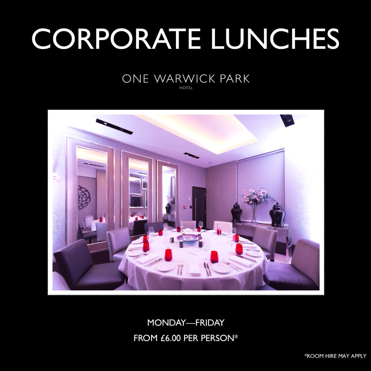onewarwickpark's tweet photo. Looking for the perfect place to wine and dine colleagues or clients, or a discreet destination to eat while discussing a deal? We offer a competitively priced menu that changes regularly, offering variety for your business lunches. 
Please call us on 01892 240615. https://t.co/Lz3zld5Ahe