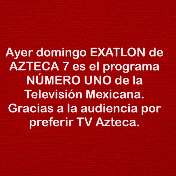 AlbertoCiurana's tweet photo. Gracias a la audiencia @ExatlonMx @azteca @AztecaSiete El Canal del Mundial. https://t.co/FKjCC9VUgM
