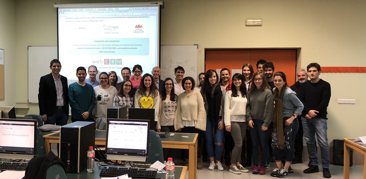 webCRM_es's tweet photo. Un placer haber formado parte de la jornada 'Herramientas para la Gestión de Relaciones con Clientes', organizada por el Máster Universitario en Dirección de Marketing de @unican 🙂🎓 Más info -> https://t.co/eOP4O48Muy
#crm #semiarioswebCRM #marketing https://t.co/0WBOvNjIxi