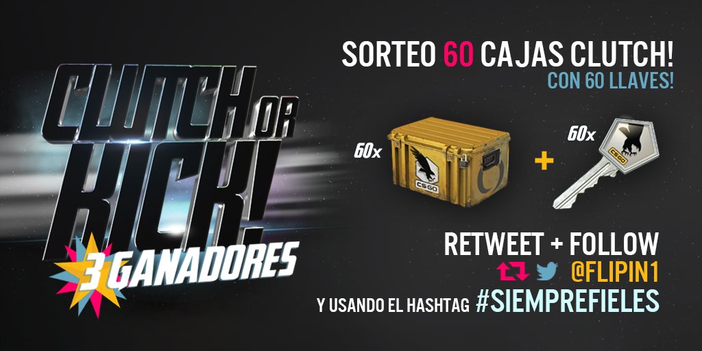 FlipiN1's tweet image. Este opening lo paga el AIM👽

🎁Sorteando 60 cajas clutch con sus respectivas llaves para 3 ganadores✌🏾

1º 30 cajas + 30 llaves
2º 20 cajas + 20 llaves
3º 10 cajas + 10 llaves

Como participar⁉️ 

🔃RT
➡️Follow @FlipiN1
✍🏾Comenta en el twitt con el HT #SiempreFieles

⏬