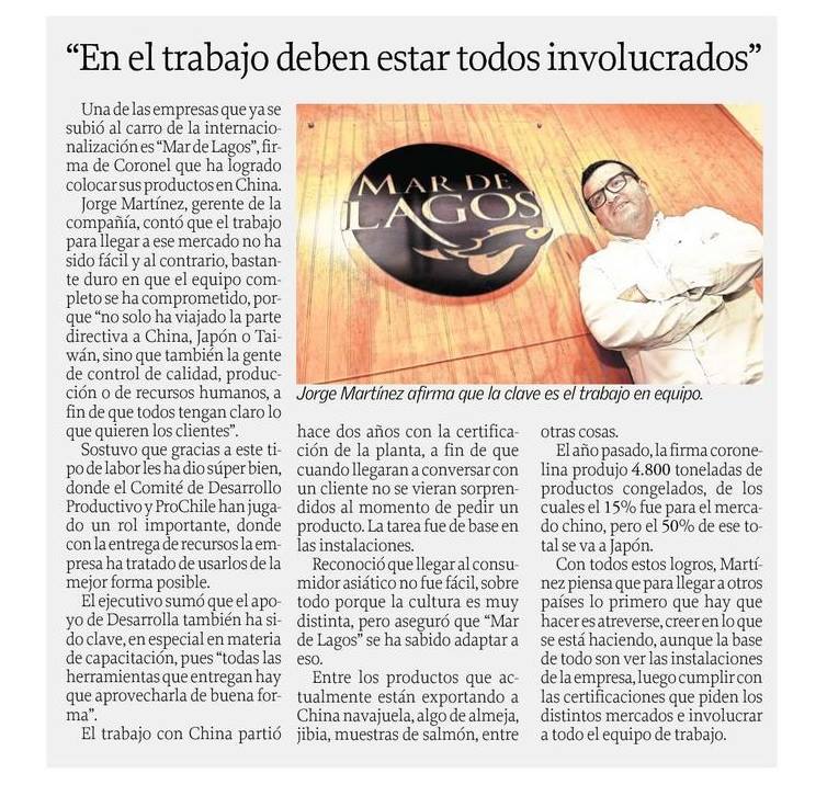 Mardelagos_cl's tweet photo. Gerente Jorge Martínez:  "En el trabajo deben estar todos involucrados". Diario @elsurcl , Domingo 18 de febrero, nota sobre las bases para una política de internacionalización de la Región del Biobío. @desarrollabb @Corfo @fomentobiobio @Segegob_Biobio https://t.co/atjPuNNKQ8 https://t.co/5oVdIZl2Zp