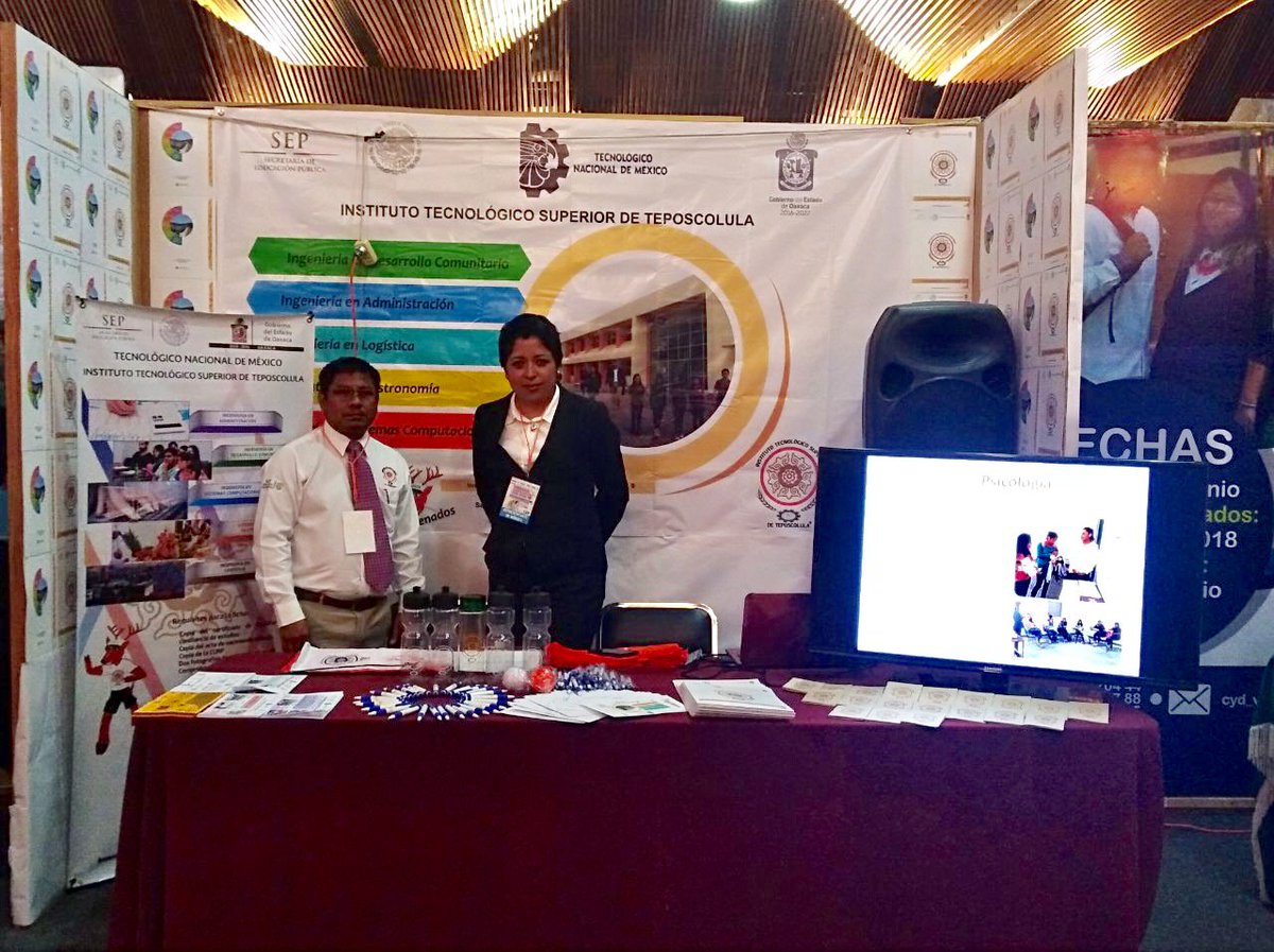 tecteposcolula's tweet photo. ¡Ya estamos listos! @tecteposcolula  en la @ExporientaOax, conoce nuestra oferta educativa 
#TecNM
#VenadosITSTE https://t.co/XpMbmnBeF7