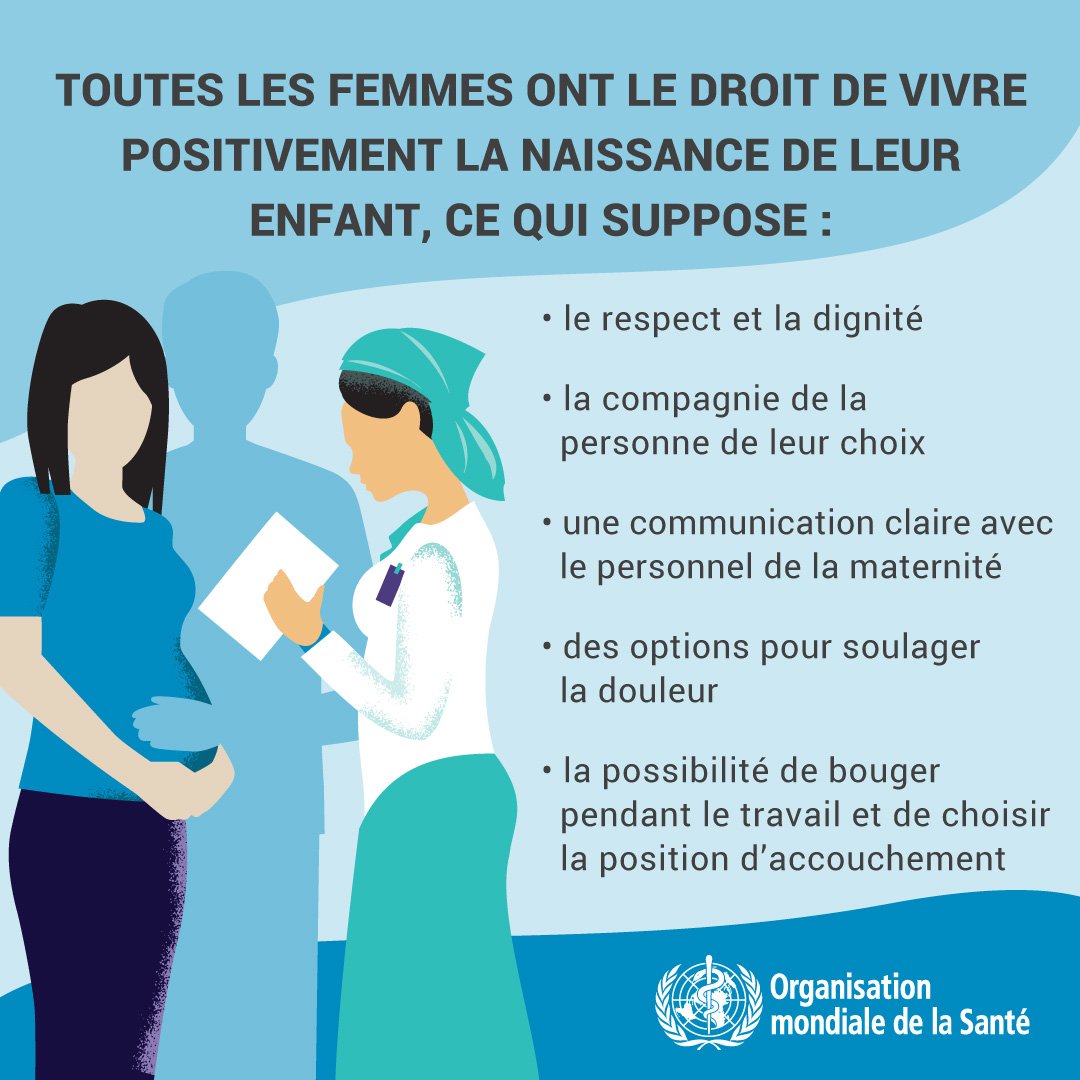 CNOSF's tweet photo. #Accouchement L'Organisation mondiale de la Santé publie des recommandations visant à définir des normes mondiales de soins à l’intention des femmes enceintes en bonne santé et à limiter les interventions médicales inutiles ➡️ https://t.co/1UPzHLoJWB https://t.co/jPJ01x34j6