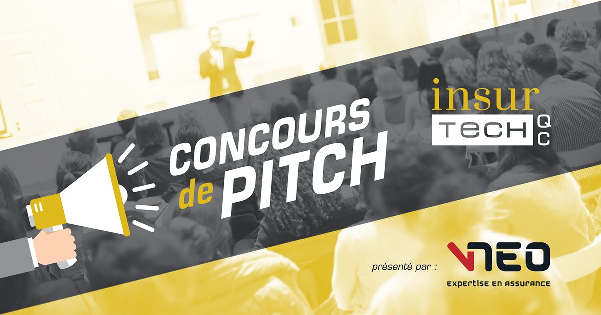 START-UP - Votre entreprise conçoit des produits ou des services numériques commercialisables qui sont ou peuvent être liés par l’assurance? Inscrivez-vous au concours de pitch d'Insurtech QC présenté par V-NEO Inc.(plus de 3000$ en prix!) en cliquant ici bit.ly/2FeGnyB
