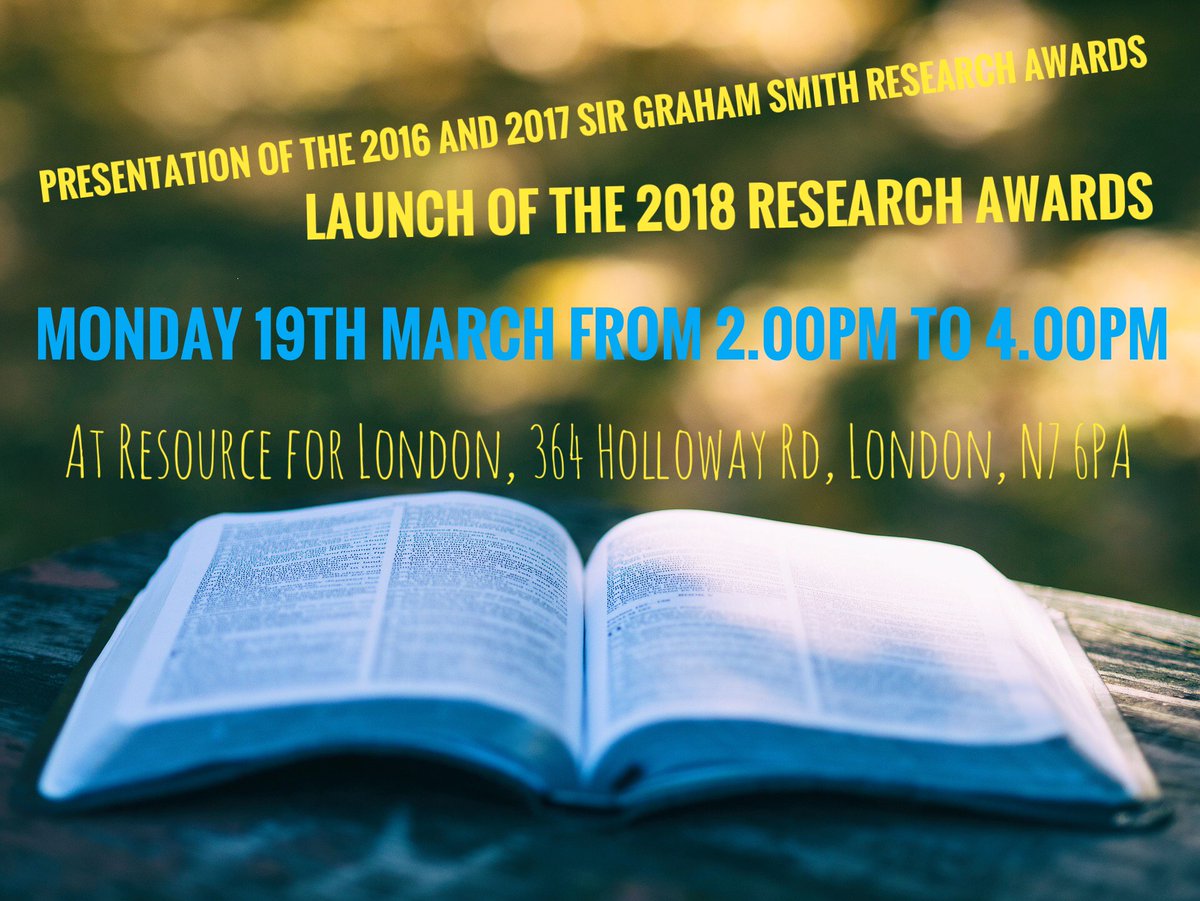 The Sir Graham Smith Awards give Practitioners the opportunity to undertake small pieces of research. Our call for 2018 is now out. Here is the information probation-institute.org/wp-content/upl…
Learn more by attending an event celebrating 2016/2017 Awards. Come and hear last year’s researchers