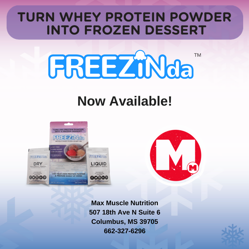 FREEZINda's tweet image. FREEZINda™ is now available at @MaxMuscle10 - Columbus, MS!

@MaxMuscleMS
507 18th Ave N Suite 6
Columbus, MS 39705
662-327-6296

Give Jason a ring or just stop by and pickup some FREEZINda™. 😍 It's time to curb those sweet cravings in a healthier way! #YUM #Protein #Dessert