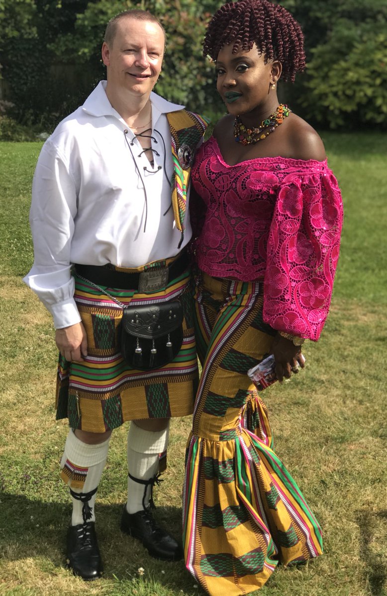 DonerryBW's tweet photo. This is what it looks like when Scotland meets Africa - we are Donerry and we break down barriers #InterracialLove #interracialcouple #mixedracecouple #mixedmarriage #scottishafrican #africanscottish #saloneborbor https://t.co/4M9brYjvEW