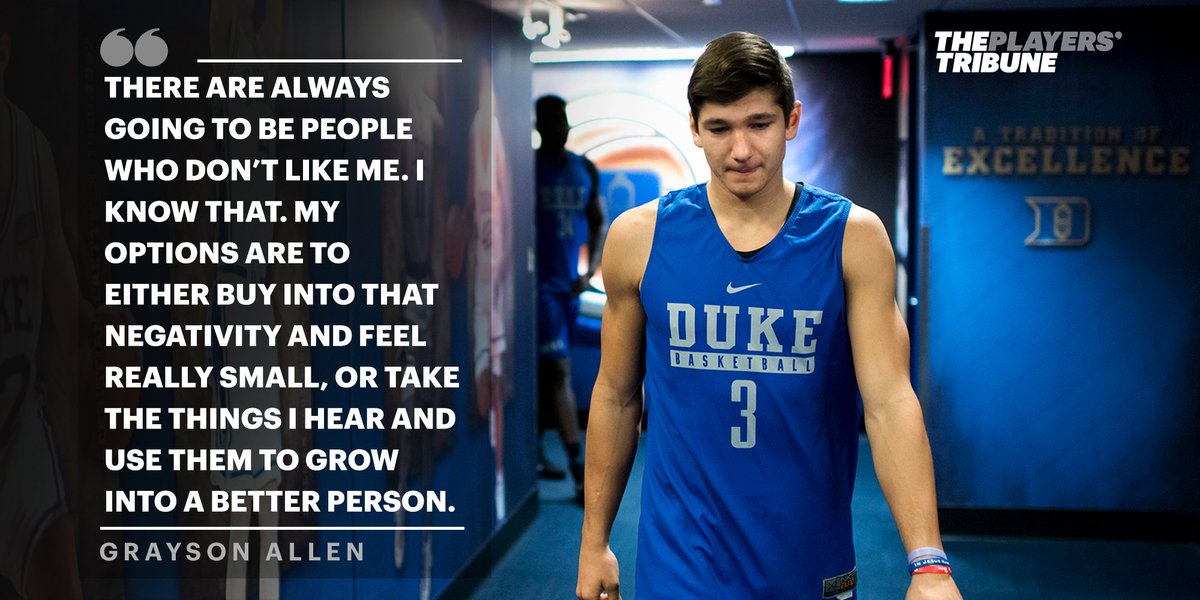 ICYMI: <a href="/GraysonJAllen/">Grayson Allen</a> opened up about his decision to stay at <a href="/DukeU/">Duke University</a>.

📝: playerstribu.ne/GraysonAllen