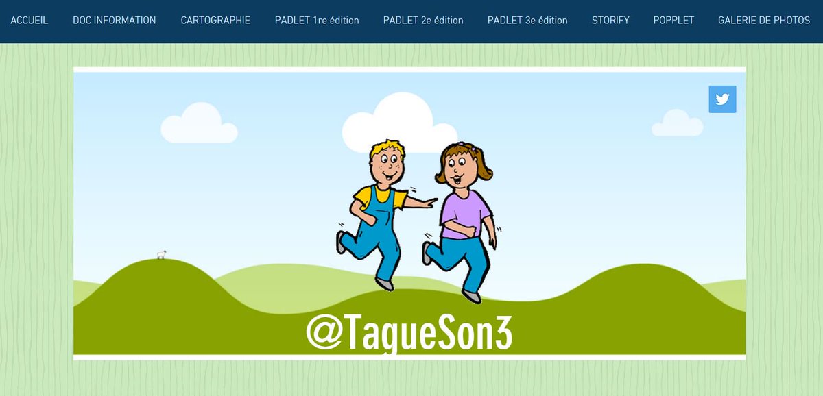 Nath_Lar's tweet photo. La 2e joute de cette 3e édition de @tagueson se termine aujourd'hui. Je suis très fière de la participation des classes inscrites! Pour souligner le tout, j'ai mis à jour le site internet de ce jeu de phonèmes. Bonne visite ! #TagueSon3 https://t.co/b8SyBpQ84J https://t.co/12LXz7Uz7M