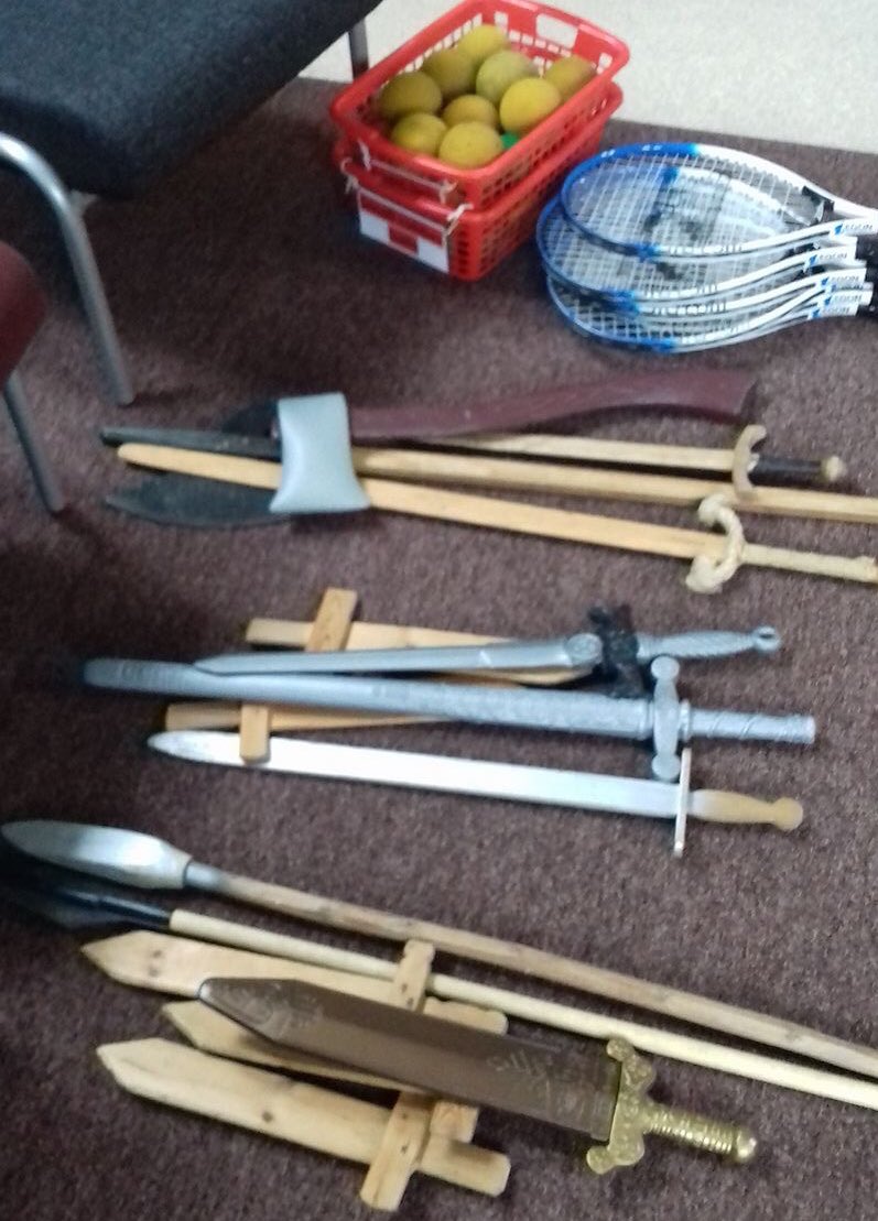 Joelord88's tweet image. #Classwars today - the Anglo-Saxons stopped a Viking invasion, but were then annihilated by the Norman archers (using tennis rackets and sponge balls!) @jackwhitehall - pure Mr Wickers 😂 #KS2 #history