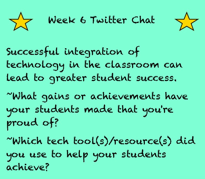DVaughan35's tweet photo. Week 6 Twitter Chat Question #wuedt6020 https://t.co/RzQazCiapB