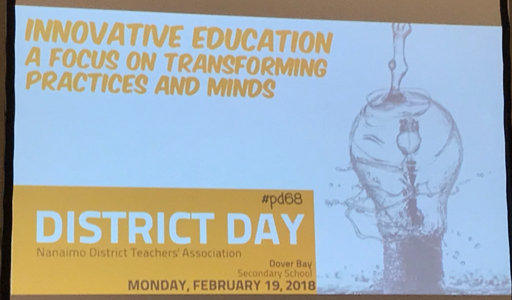 Mrs_Hooyberg's tweet photo. District pro d day. Looking forward to a day of learning & sharing. #sd68learn https://t.co/sMyon1wzmU