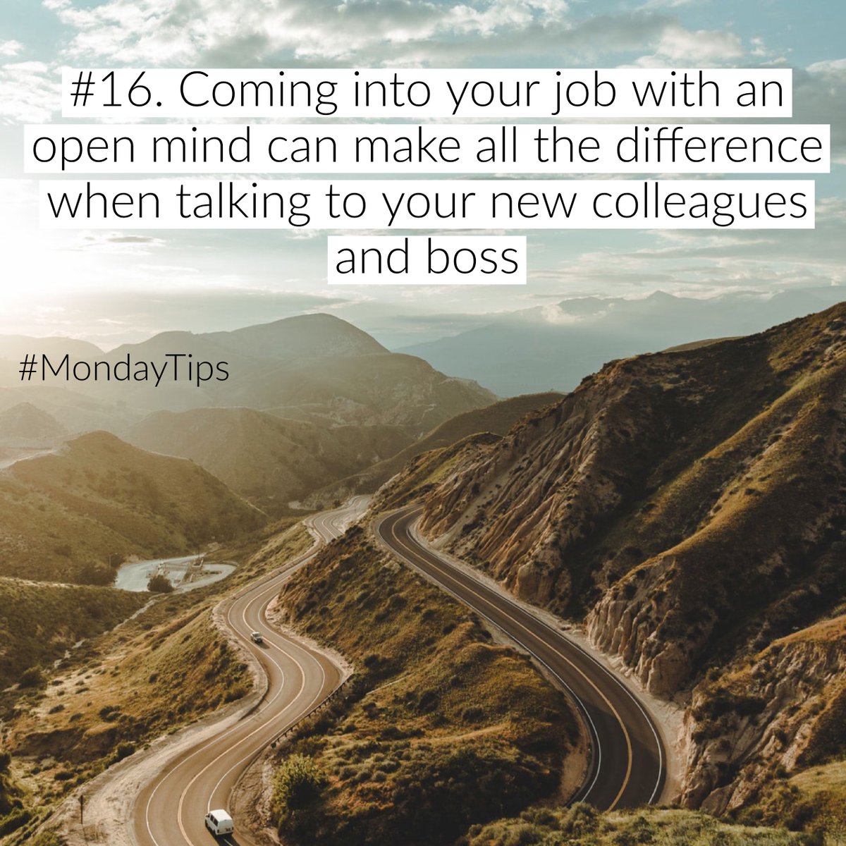 CareerPathsLive's tweet photo. A nice tip for your first day of work! 🔝🌐
#MondayTips #MondayMotivation https://t.co/5Qxm1O8lSX