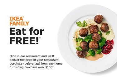 Last day for Eat for FREE! Eat first, save receipt, spend over $100 in the store - get entire meal comped in our cash lanes! Remember your entire meal will be comped including desserts like chocolate overload cake that just makes everyone happy! :)