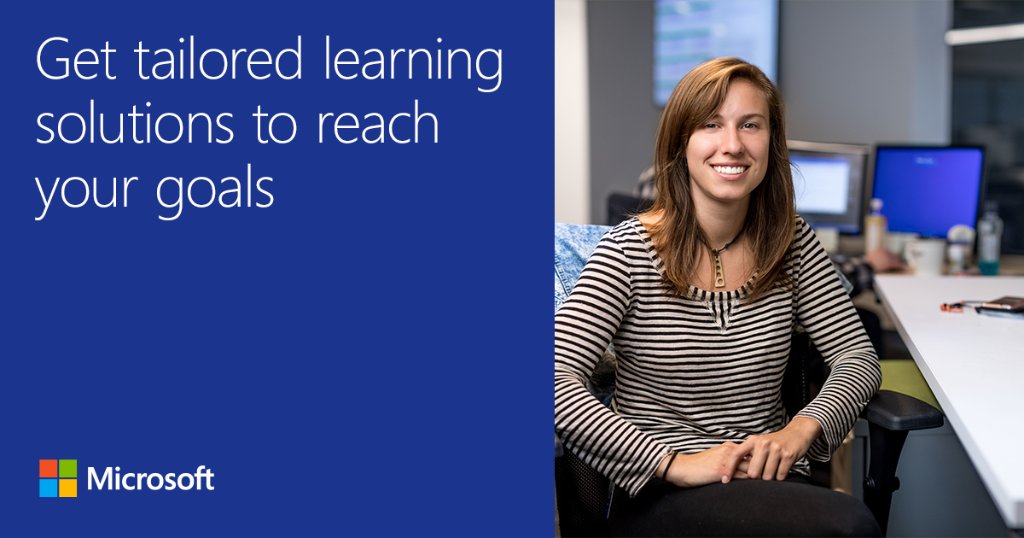 MicrosoftLearn's tweet photo. Get the exact Microsoft Azure learning solutions and tools that you and your team need to succeed: https://t.co/xw8bMu18cf https://t.co/AsklxyNtXh