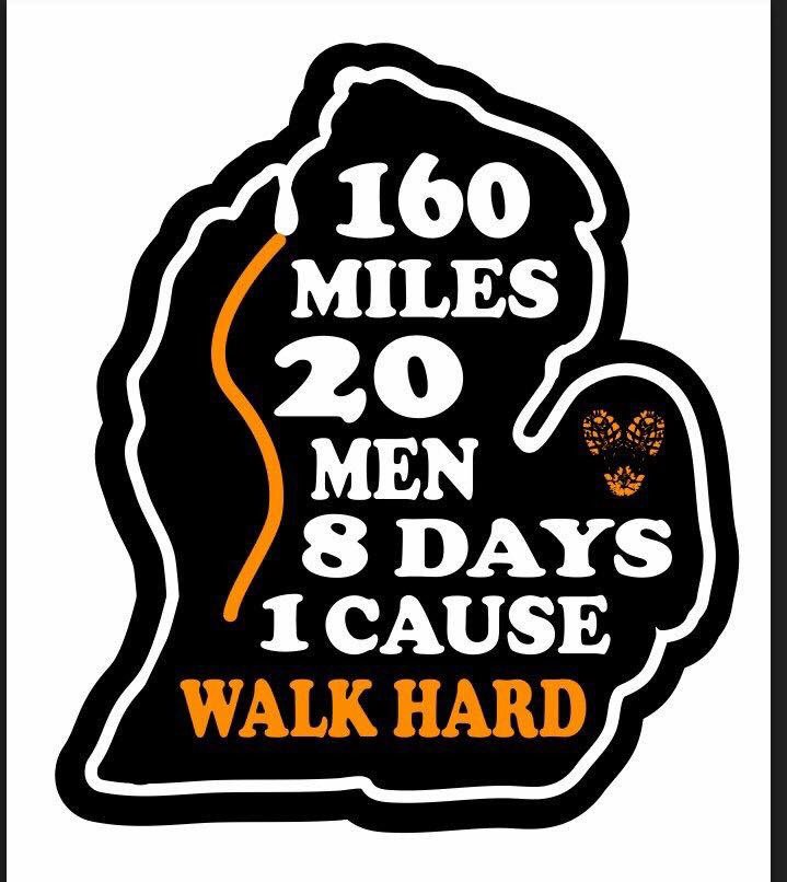 MeganKramer15's tweet photo. HEY @wzzm13 ever heard of a GVSU fraternity raising $170,000+ in just 5 years by walking 160 miles in 8 days? 

No? 🤔

We have 😈@ATOWalksHard #TeamDZ #ATOWALKHARD #FightMS https://t.co/B717fcmGhV