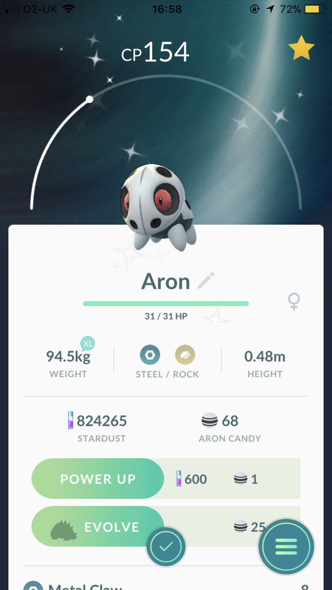 PokemonUKGo's tweet image. Low CP but finally got ourselves a shiny!! Tweet us your shinies!