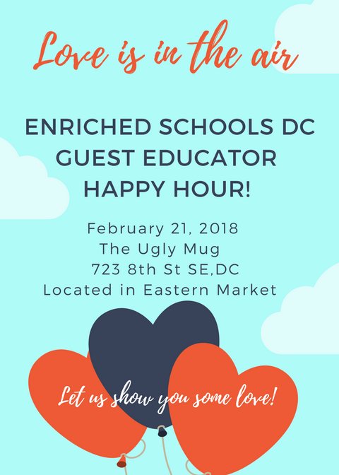 enrichedschools's tweet photo. Can't wait to see some awesome #DC guest educators on Weds @TheUglyMugDC for GE 🧡 MeetUp! Curious about how to join them + help ensure #everydaymatters for all kids? Come by...and bring your most awesome friend! 👉🏾 https://t.co/DeDtW0hCOJ 👈🏾 #teachersmatter #ittakesavillage https://t.co/mYQ5LranEr