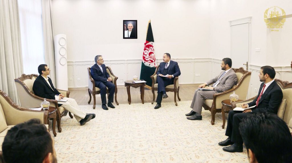 Today, I met with Amb of Iran to Afghanistan to talk on preparations for the upcoming third Joint Economic Commission between the two countries.