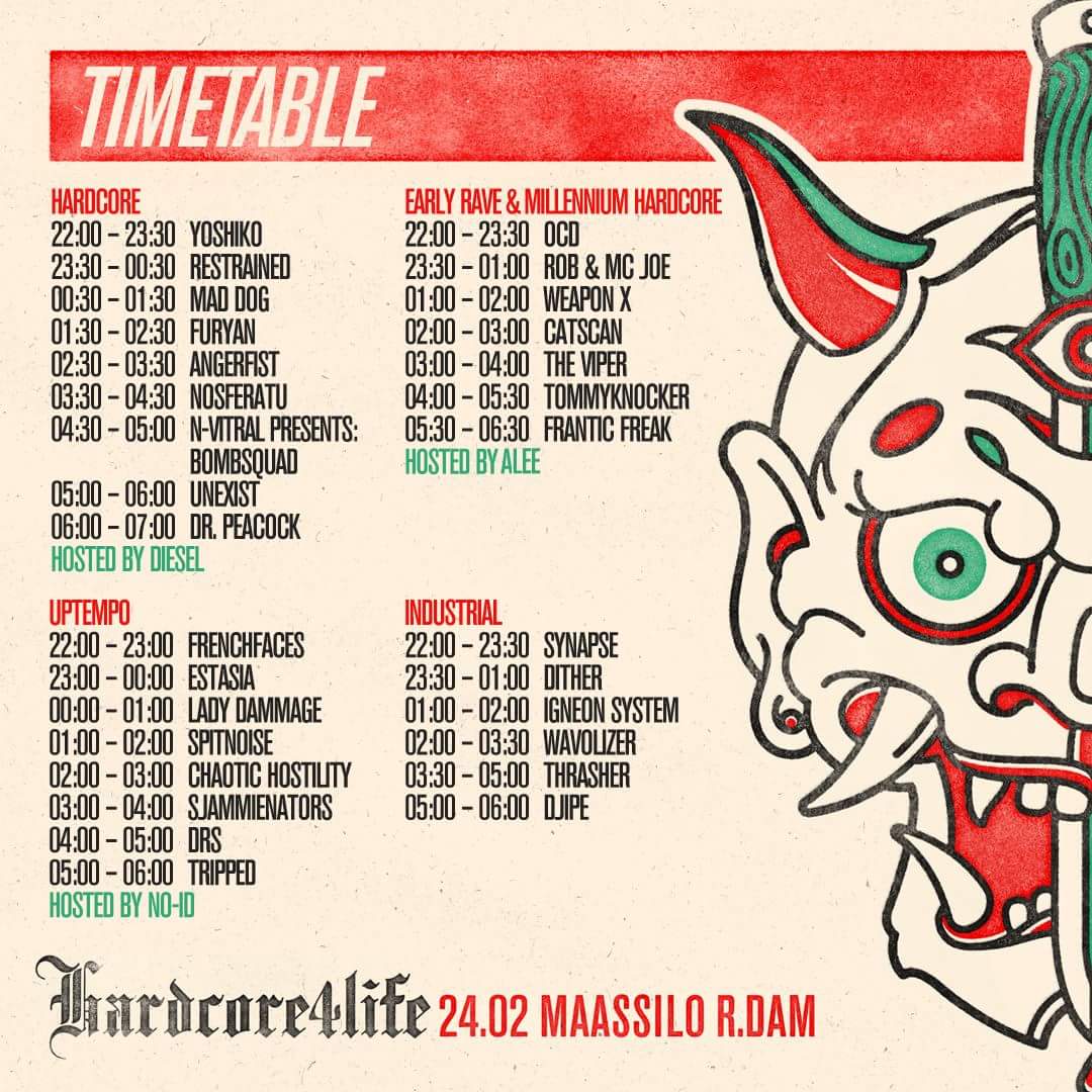 Aanstaande zaterdag 24 februari in de @Maassilo Rotterdam is het tijd voor Hardcore4Life! 😎 Ik draai van  22.00 tot 23.30 in de #earlyhardcore en #millenniumhardcore area, dus kom optijd! 😉

Tickets via de website van <a href="/officialb2s/">B2S</a>: b2s.nl/hardcore4life/…