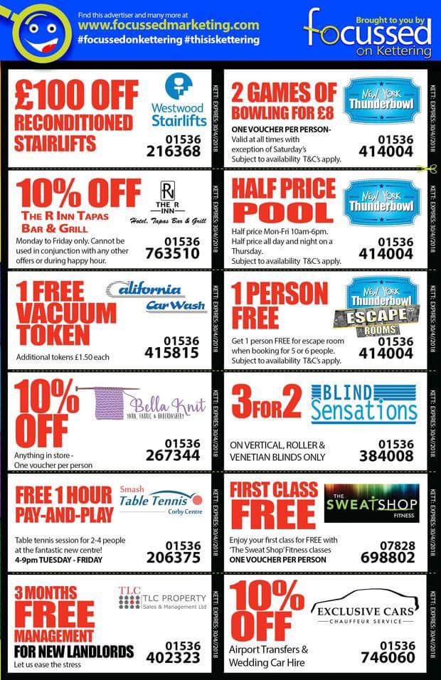 Focussedmag's tweet photo. Save money... Entertain the family... Or treat yourself... With Focussed vouchers #focussedonkettering #thisiskettering #kettering https://t.co/gzOF93SsKs