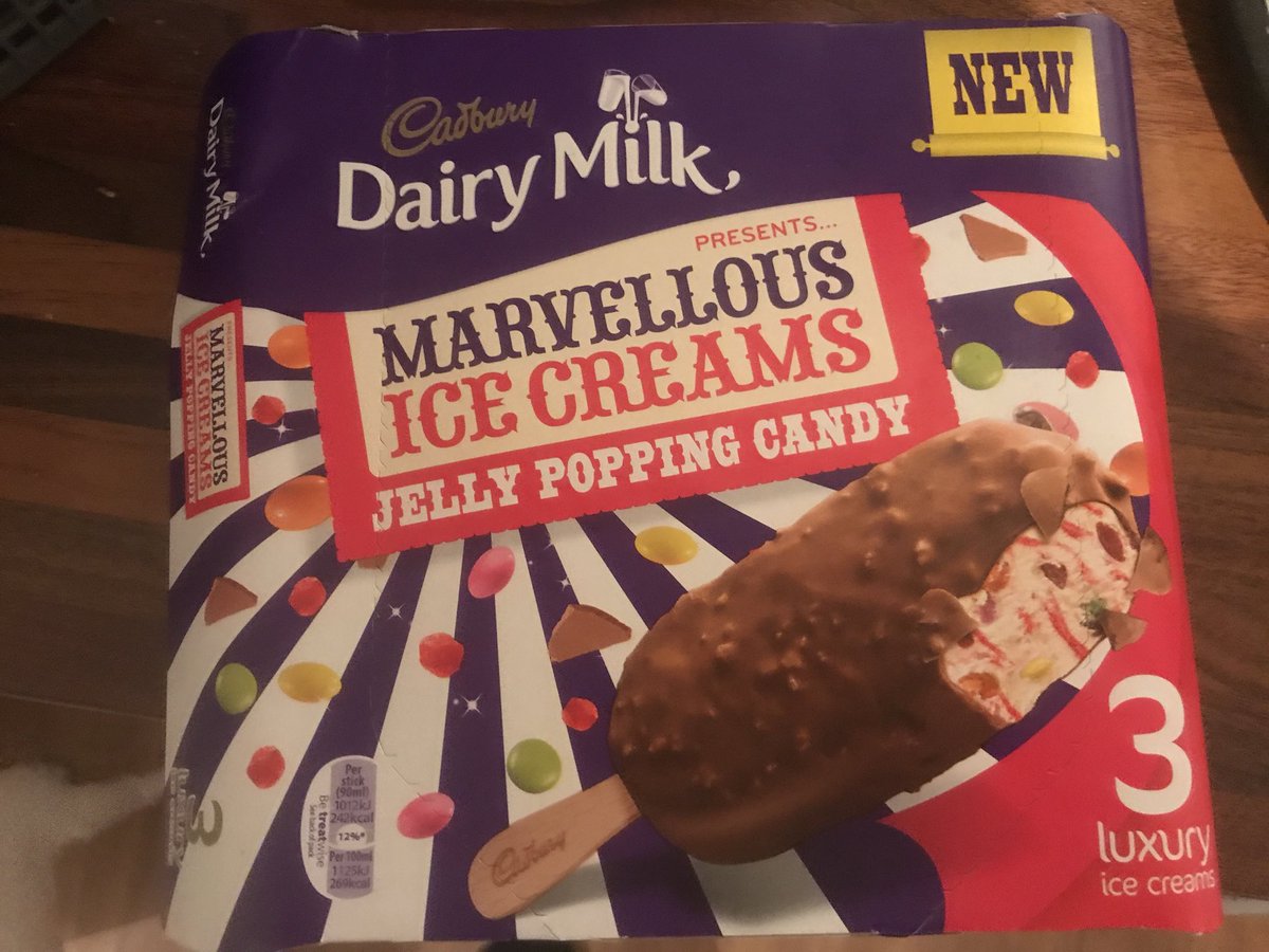 Nick Goff On Twitter Let Me Tell You About The New Cadbury S Dairy Milk Jelly Popping Candy Ice Creams Please Inside It S A Raspberry Ripple Style Ice Cream Outside Milk Chocolate With