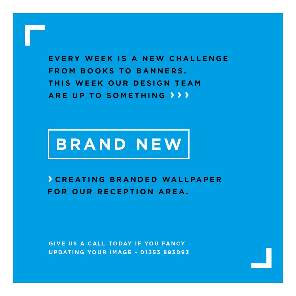 forsyth_steele's tweet photo. This week our design team are up to something "Brand NEW", creating branded wallpaper for our reception area. Give us a call today if you fancy updating your image - 01253 893093 
-
#brandedwallpaper 
#newimage
 #design 
#thewowfactor 
#interiordecorator
#officetransformation https://t.co/7O6Hm8A2FV