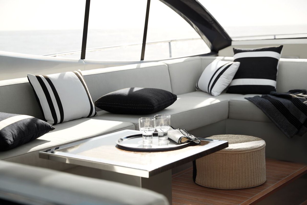 Sunbrella fabrics are the leading choice for marine applications because of the durability and stain resistance. #yachtshow #yachtlife #yachting #TRUEperformance #ThisIsSunbrella