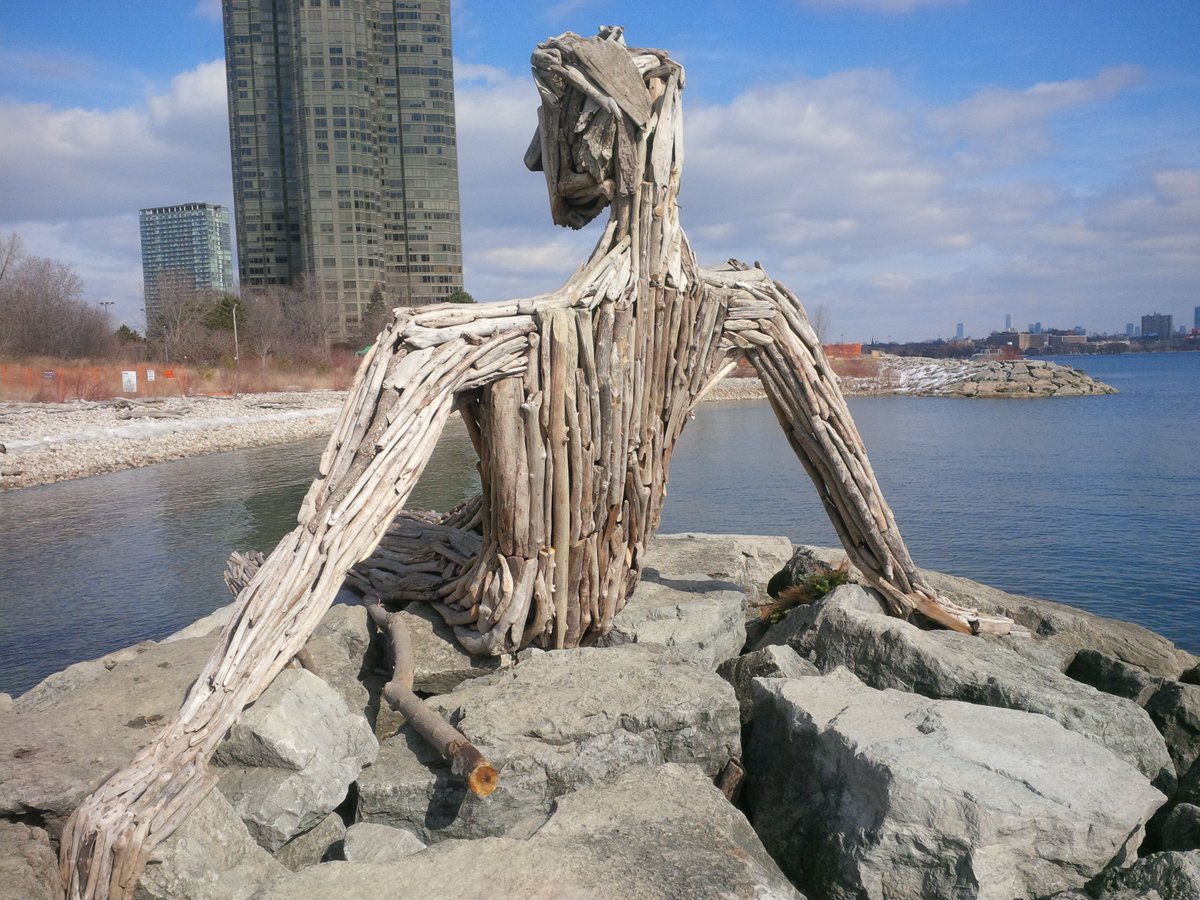 bk_behargroup's tweet photo. Check out the Sunbather sculpture at Lake Ontario made out of drift wood facing downtown Toronto. https://t.co/UF4VciFjOH