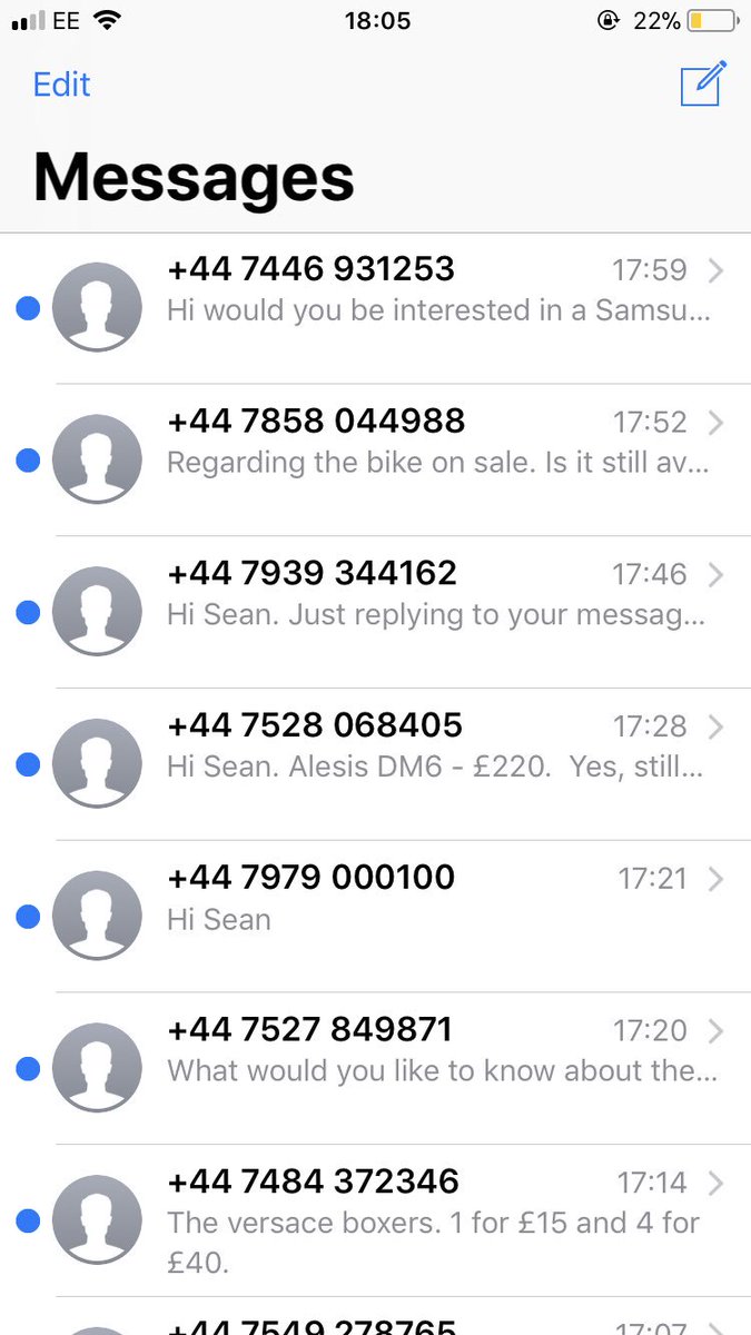 folan96's tweet photo. So my mates thought it would be funny to reply to loads of gumtree adverts with my number, it started off funny but now it’s taking the piss 😅 https://t.co/p7uvVxV0Z3