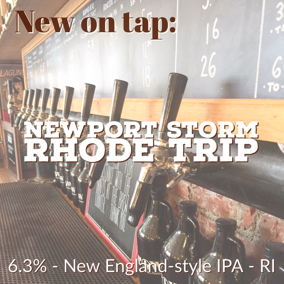 New to our taps, Newport Storm Rhode Trip! A delicious #NEIPA awaiting a visit from your growler!
#CraftBeer  #SouthPhilly #Newbold #WestPassyunk #PhillyLovesBeer