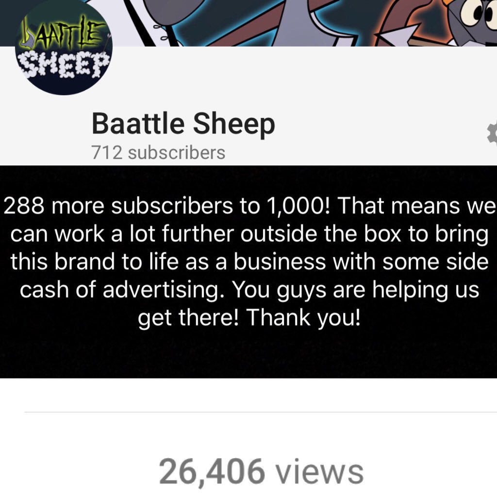BaattleSheep's tweet image. 137 subs and 5,000 subs in two weeks! I love meeting these new people, and the way our community takes them all in. You guys help this channel rock, let's keep growing!
#smallyoutubers #SmallYouTuberArmy #streamraid #growthmindset #roadto1k #theflock #themob #SeriousTalkIsland