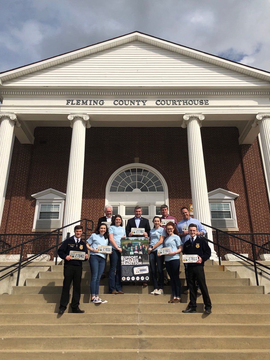 FlemingFfa's tweet photo. Fleming County 4-H &amp; FFA met with the Commissioner of Ag, Ryan Quarles, to promote the AgTag program. AgTags are $10 and you can purchase them at Fleming County Court House!! Help support your local 4-H and FFA Chapters!! Thank you in advance!! @KYAgCommish https://t.co/ypNvXLedN1