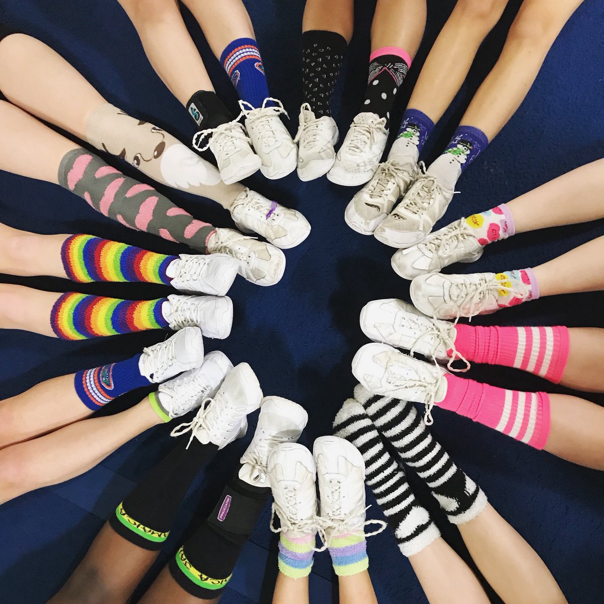 Arlington_Cheer's tweet photo. Day 1 of sections week for Varsity! Crazy sock day ๐๐งฆ #AOE #sectionsweek #setsail โค๏ธโ๏ธ๐ https://t.co/un6bxmUm8T